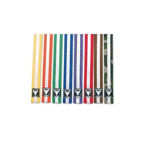 [AUSTRALIA] - ProForce Thunder White Stripe Double Wrap Karate Belts - Orange - Size 4 