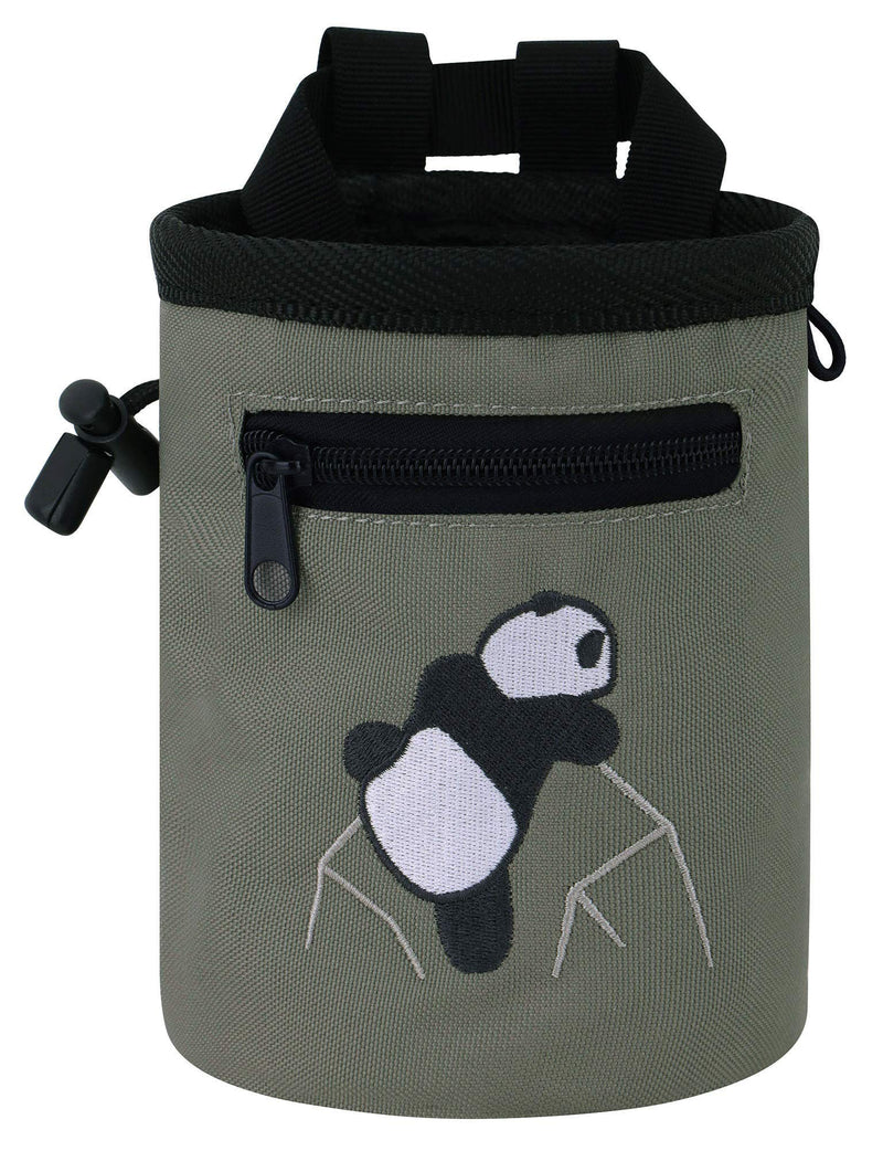 AMC Rock Climbing Panda Design Chalk Bag with Adjustable Belt 6184_Gray - BeesActive Australia
