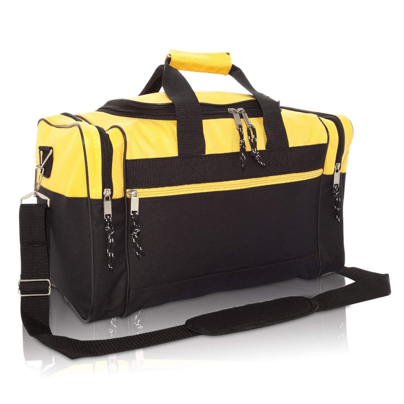 DALIX 17" Blank Duffle Bag Duffel Bag Travel Size Sports Durable Gym Bag Gold - BeesActive Australia