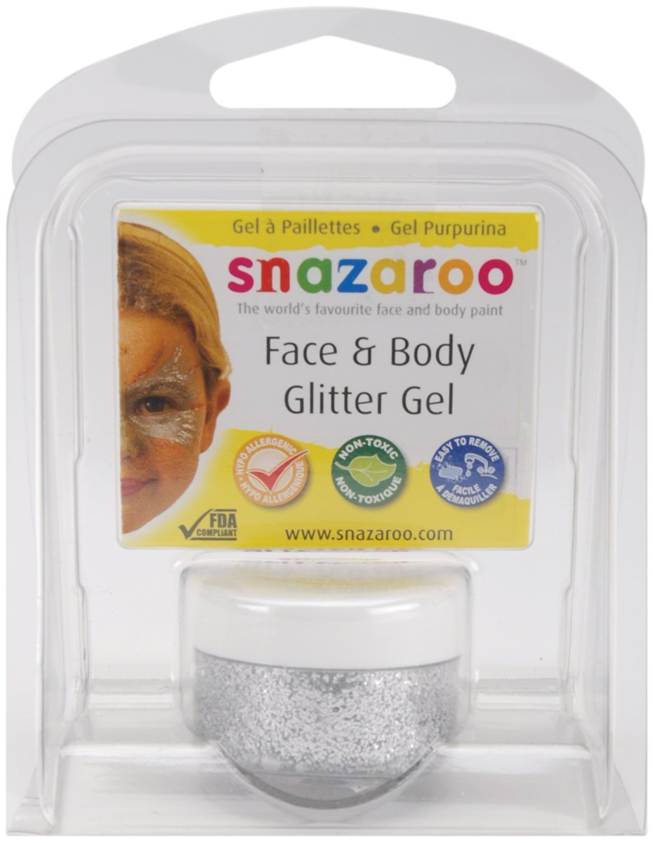 Snazaroo Glitter Gel 12ml Clam Pack - Silver - BeesActive Australia