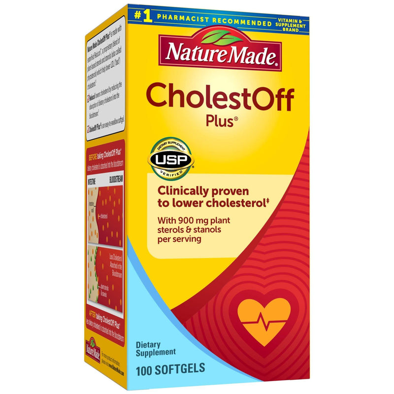 Nature Made CholestOff Plus Softgels, 100 Count for Heart Health 100 Count (Pack of 1) - BeesActive Australia