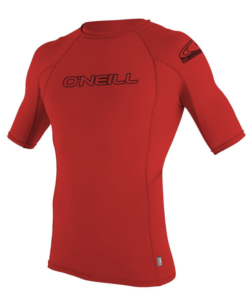 [AUSTRALIA] - O'Neill Wetsuits Boys' O'neill Youth Basic Skins UPF 50+ Short Sleeve Sun Shirt 14 Red 