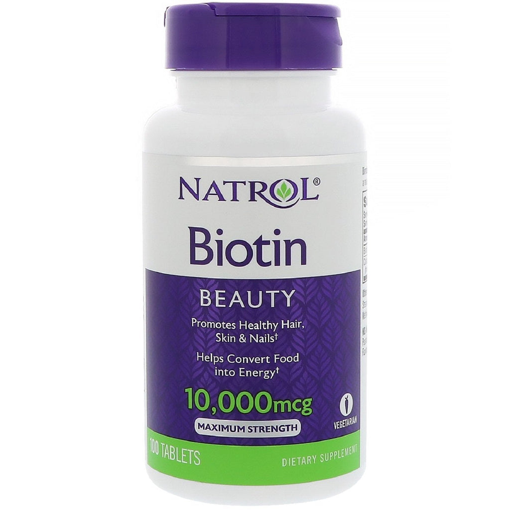 Natrol Biotin 10000 mcg, 100 Count 100 Count (Pack of 1) - BeesActive Australia