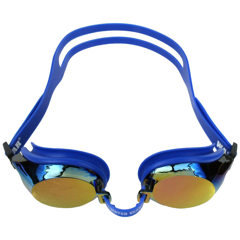 Water Gear Finalist Swim Goggles - Anti-Fog Junior fit for Competition - Great for Pool and Diving Metallic Blue - BeesActive Australia