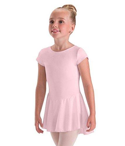 [AUSTRALIA] - Motionwear Cap-Sleeve Skirted Dance Leotard Pink Intermediate Child 