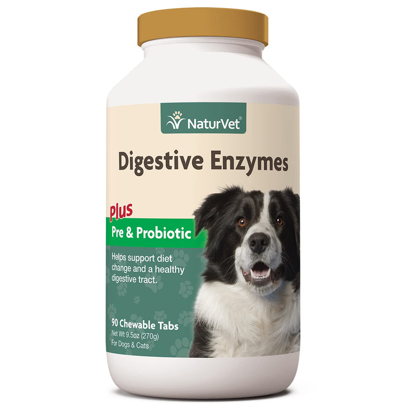 NaturVet Digestive Enzymes Plus Probiotics Supplement for Dogs, Soft Chews, Made in the USA, 90 Count - BeesActive Australia