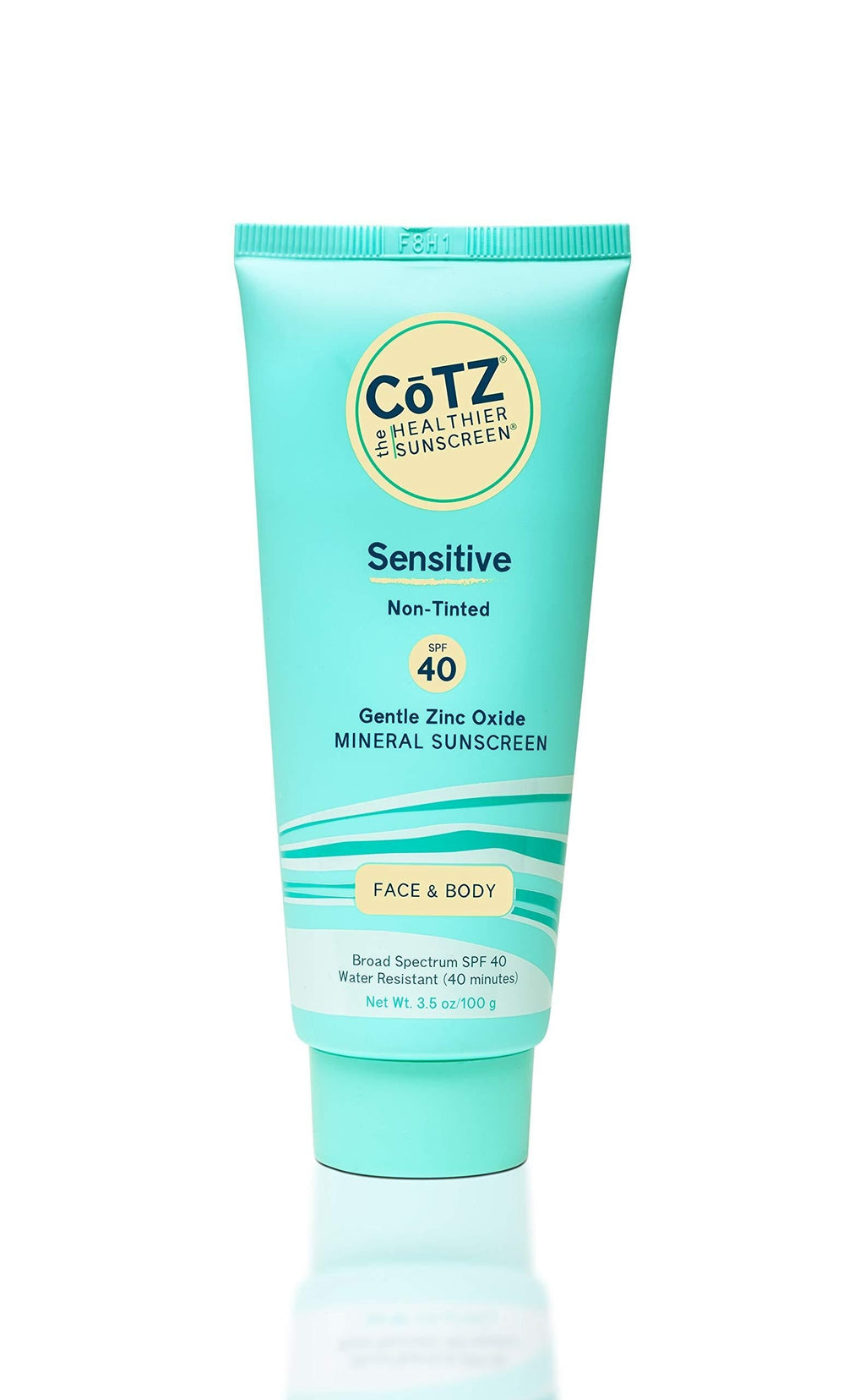 COTZ Sensitive Non-Tinted Zinc Oxide Mineral Sunscreen for Body and Face; Broad Spectrum SPF 40; 3.5 oz / 100 g - BeesActive Australia