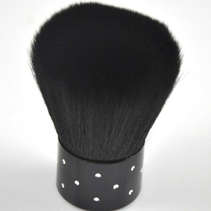 wenettion Black Face Make Up Brush Nail Rhinestones Brush For Acrylic & UV Gel Nail Art Dust Cleaner - BeesActive Australia