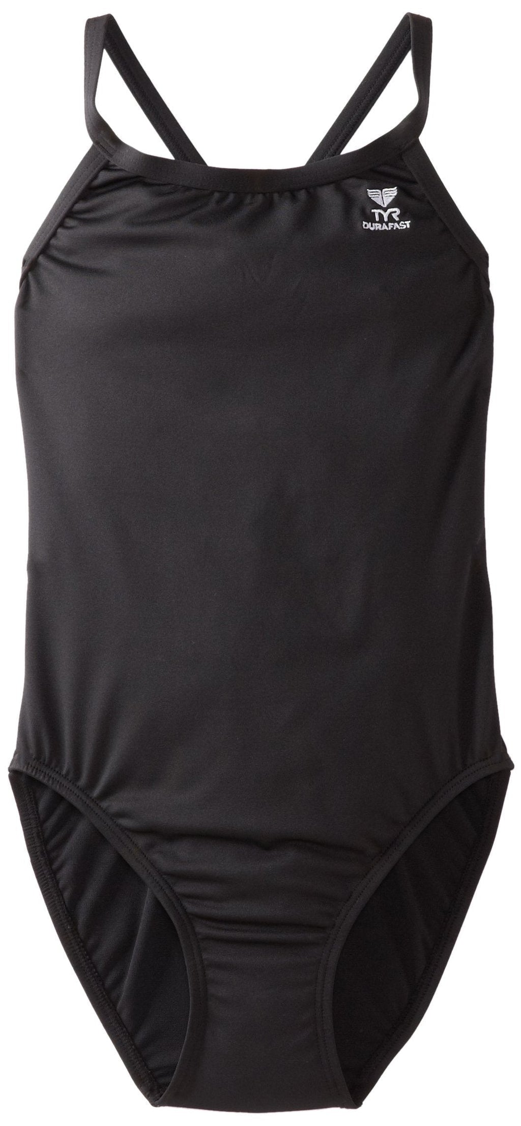 [AUSTRALIA] - TYR SPORT Girl's Durafast Elite Solid Diamondfit Swimsuit 26 Black 