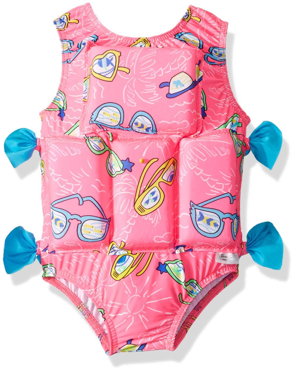 [AUSTRALIA] - My Pool Pal Girls' Flotation Swimsuit S (30-40 lbs) Pink Sunglasses 