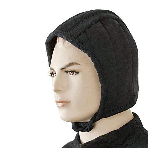 [AUSTRALIA] - Black Medieval Renaissance Cotton Padded Arming Cap for Helmet Chainmail Coil 