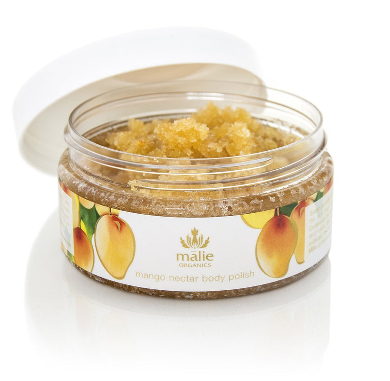 Malie Organics' All Natural Exfoliating Organic Body Polish to Exfoliate, Nourish, Moisturize and Hydrate Your Skin. 8 Fl Oz Mango Nectar 0.58 Pound - BeesActive Australia