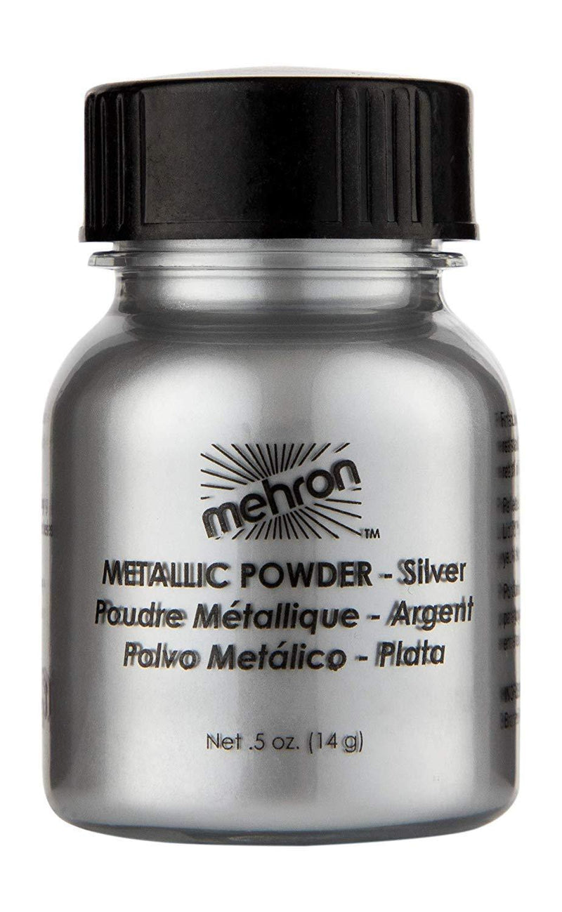 Mehron Makeup Metallic Powder (.5 ounce) (Silver) Silver - BeesActive Australia