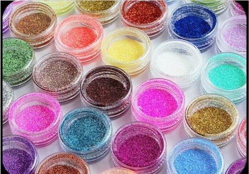 Vip Beauty Shop 24x Mixcolor Glitter Powder Dust DIY Stylish Shining Nail Art Tip Decoration - BeesActive Australia