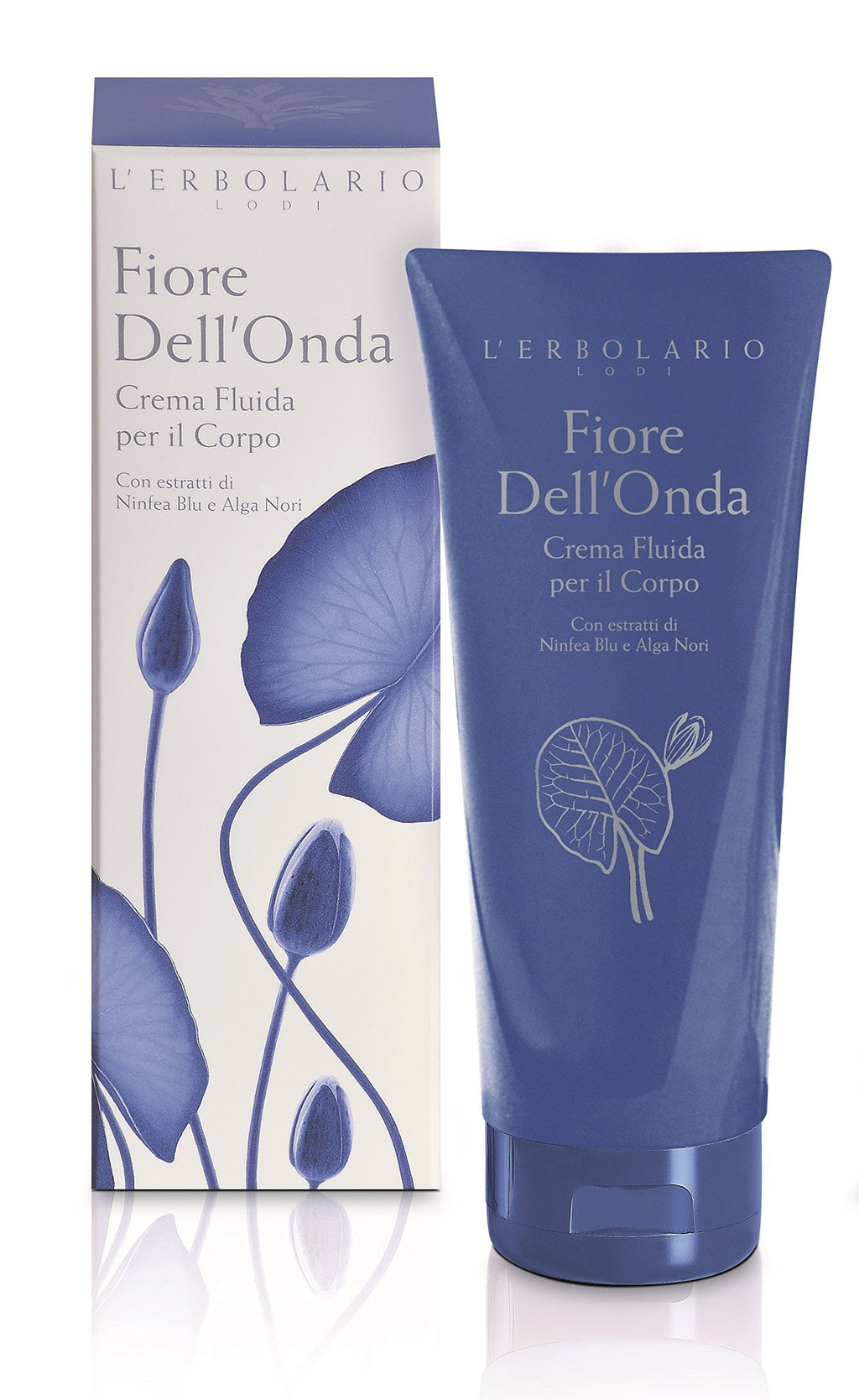 L'Erbolario - Fiore Dell'onda - Body Cream - Floral, Water Scent - Nourish, Moisturize & Tone Skin with Blue Water Lily & Nori Seaweed, 6.7 oz - BeesActive Australia