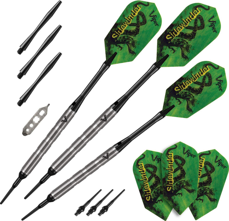 [AUSTRALIA] - Viper Sidewinder 80% Tungsten Soft Tip Darts, 18 Grams Fine Knurling 