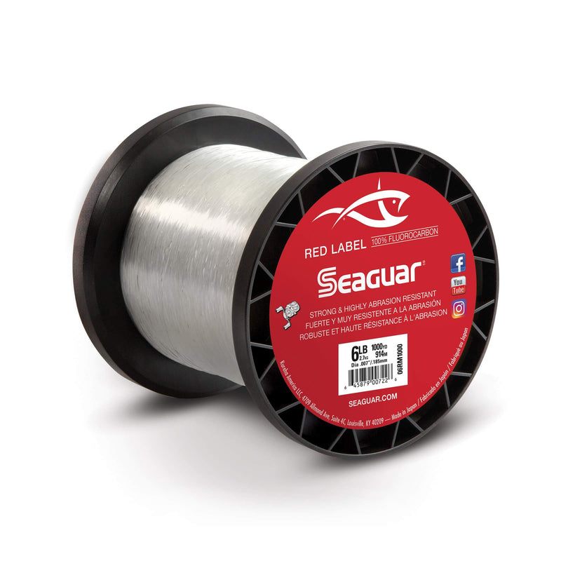 [AUSTRALIA] - Seaguar Red Label 100 Pct Fluorocarbon 1000yd 6lb 6RM1000 