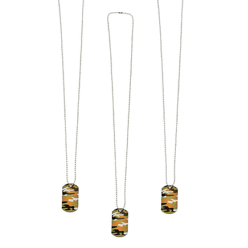Fun Express Camouflage Dog Tag Necklaces(12) - BeesActive Australia
