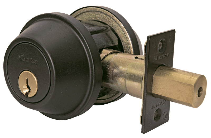 Master Lock DSCHSD10B Heavy Duty Single Cylinder, Grade 2 Commercial Deadbolt with Bump Stop, Oil Rubbed Bronze Finish - BeesActive Australia