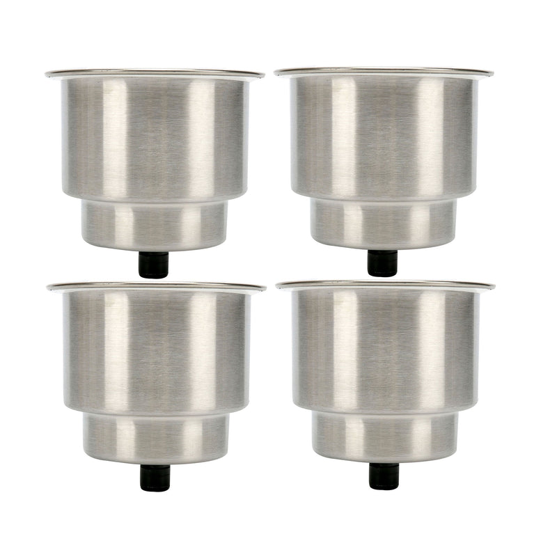 [AUSTRALIA] - SeaLux 4pcs Stainless Steel Cup Drink Holder with Drain for Marine Boat RV Camper 