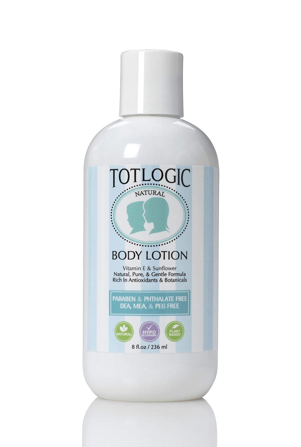 TotLogic Kids and Baby Safe Natural Body Lotion - 8 oz Original - Scented with Essential Oils - Plant Based Formula for Dry Skin - BeesActive Australia