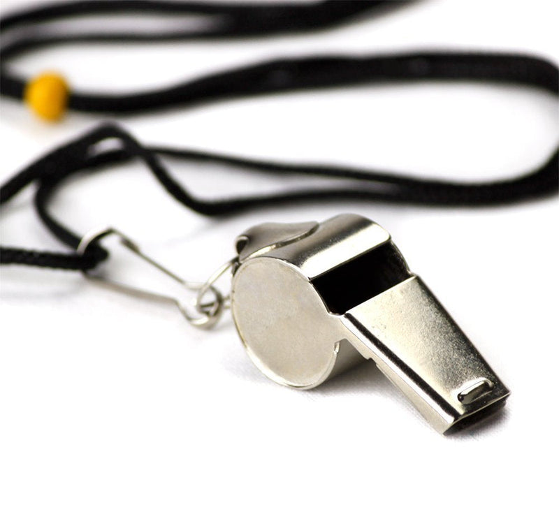 Crown Sporting Goods SCOA-001 Stainless Steel Whistle with Lanyard – Great for Coaches, Referees, and Officials by - BeesActive Australia