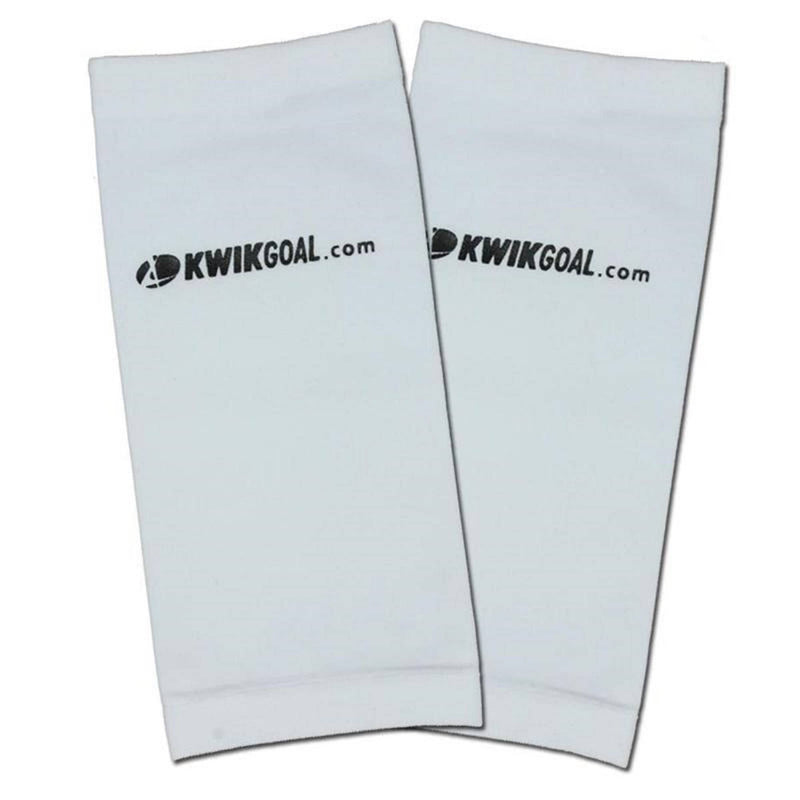 Kwik Goal Shin Guard Compression Sleeves(1 Pair) White Adult - BeesActive Australia