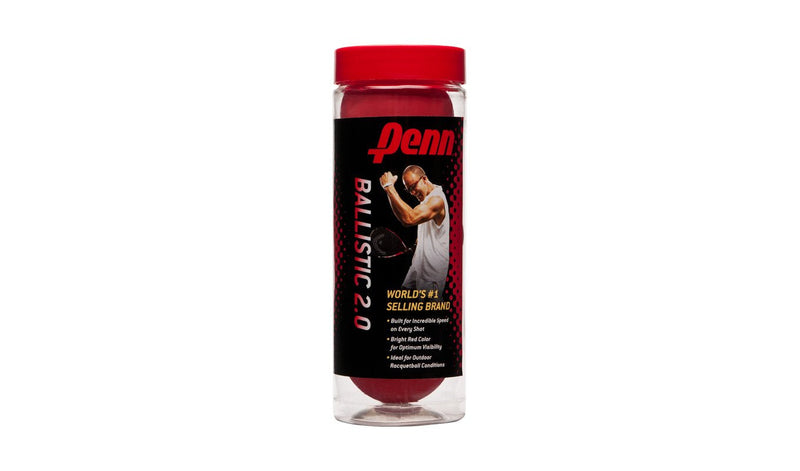 Penn Ballistic 2.0 Racquetball 1 Can (3 Balls) - BeesActive Australia