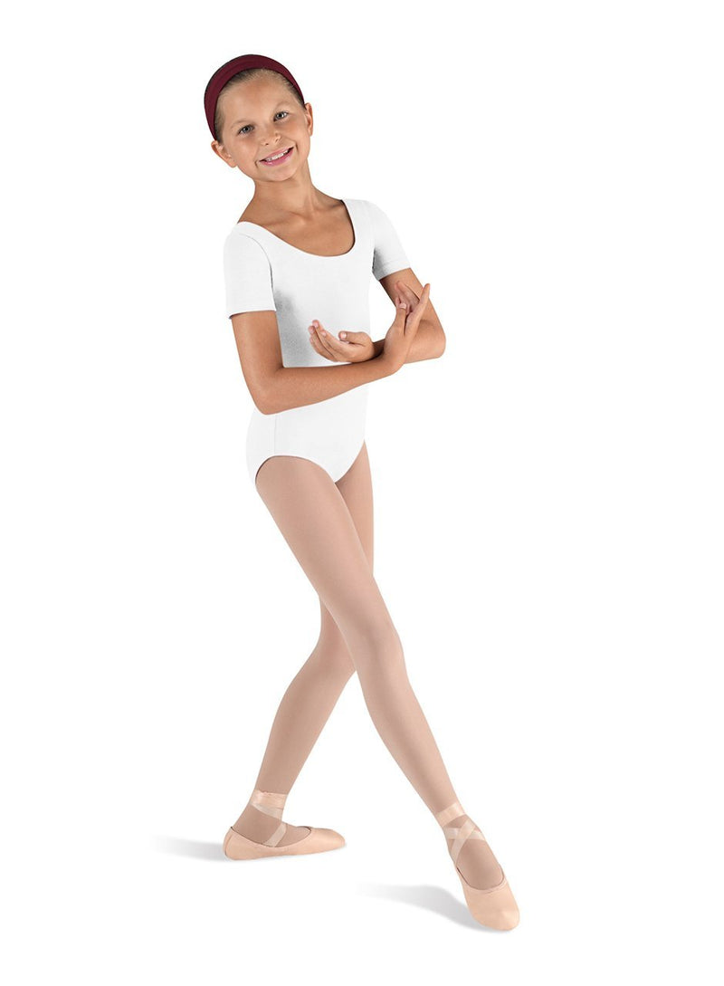 [AUSTRALIA] - Bloch Girls Dance Ballet Short Sleeve Leotard 2-4 White 