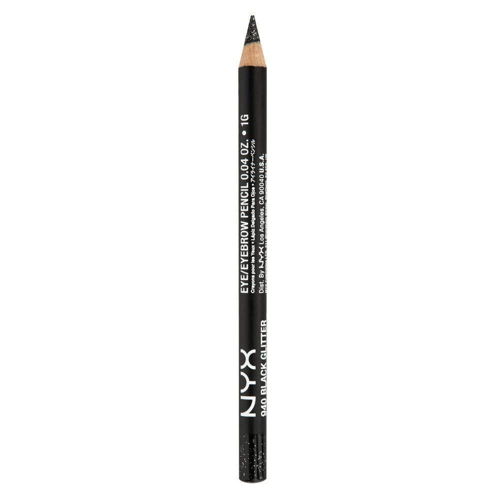 NYX Cosmetics Slim Eyeliner & Eyebrow Pencil (Black Glitter) - BeesActive Australia