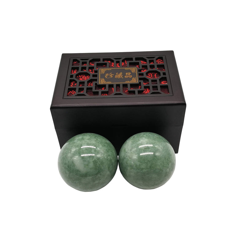 BCQLI 2"Greenish Stone Baoding Balls,Hand Exercise Tool - BeesActive Australia