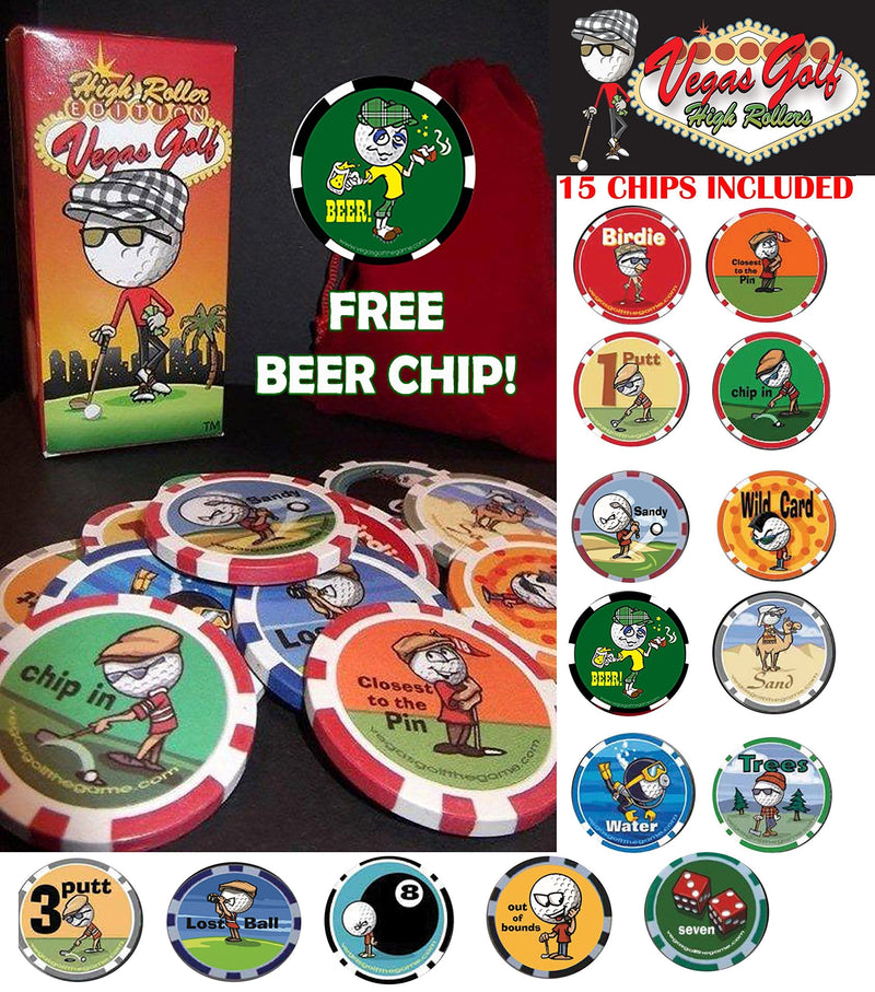 Vegas Golf High Roller Edition-Now with 15-Chips! Now Includes a Free Beer Chip - BeesActive Australia