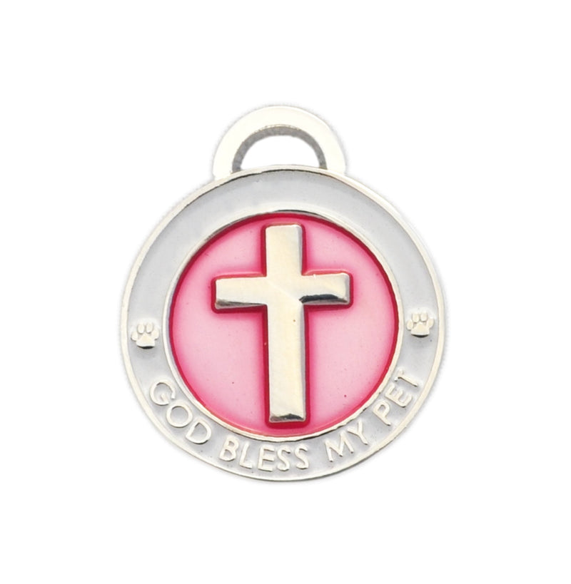 Luxepets Pet Collar Charm, Cross, Small, Pink - BeesActive Australia