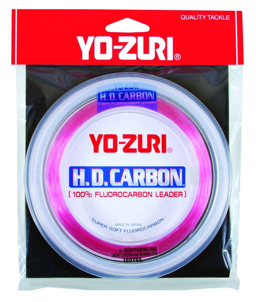 Yo-Zuri H.D. Fluorocarbon Wrist Spool 100-Yard Leader Line, Pink, 15-Pound - BeesActive Australia