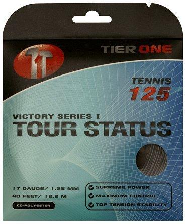 [AUSTRALIA] - Tier One Tour Status Co-Polyester Tennis String Set - black 16 gauge (1.30 mm) - 12.2 m set 