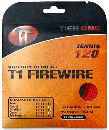 [AUSTRALIA] - Tier One Sports T1-Firewire - Co-Poly Tennis String for Ultimate Spin Set - Red 17 gauge (1.25 mm) - 12,2 m set 