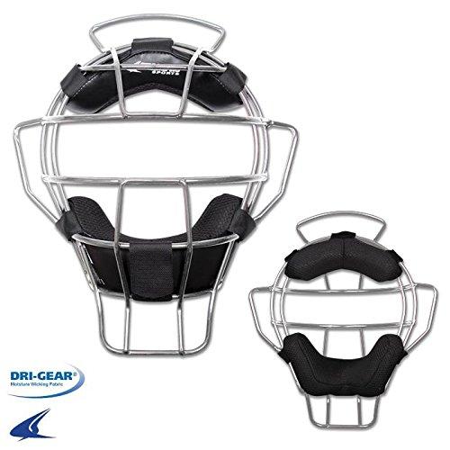 [AUSTRALIA] - CHAMPRO Lightweight Dri-Gear Adult Baseball/Softball Umpire Mask SILVER 