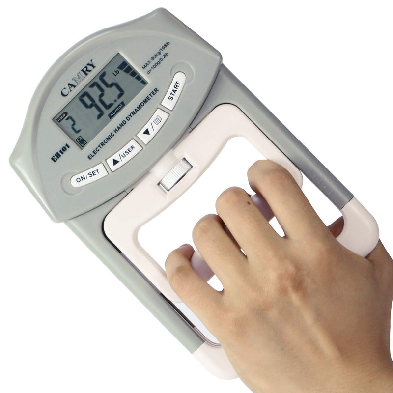 CAMRY Digital Hand Dynamometer Grip Strength Measurement Meter Auto Capturing Electronic Hand Grip Power 198 Lbs / 90 Kgs - BeesActive Australia