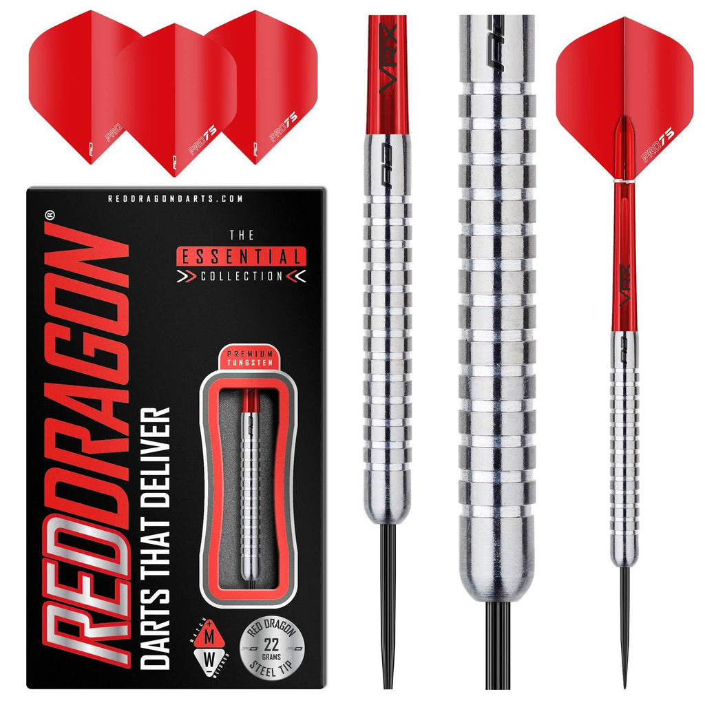 [AUSTRALIA] - RED DRAGON Hell Fire A 22g, 24g - Tungsten Steeltip Darts Set with Flights & Shafts 22.0 Grams 