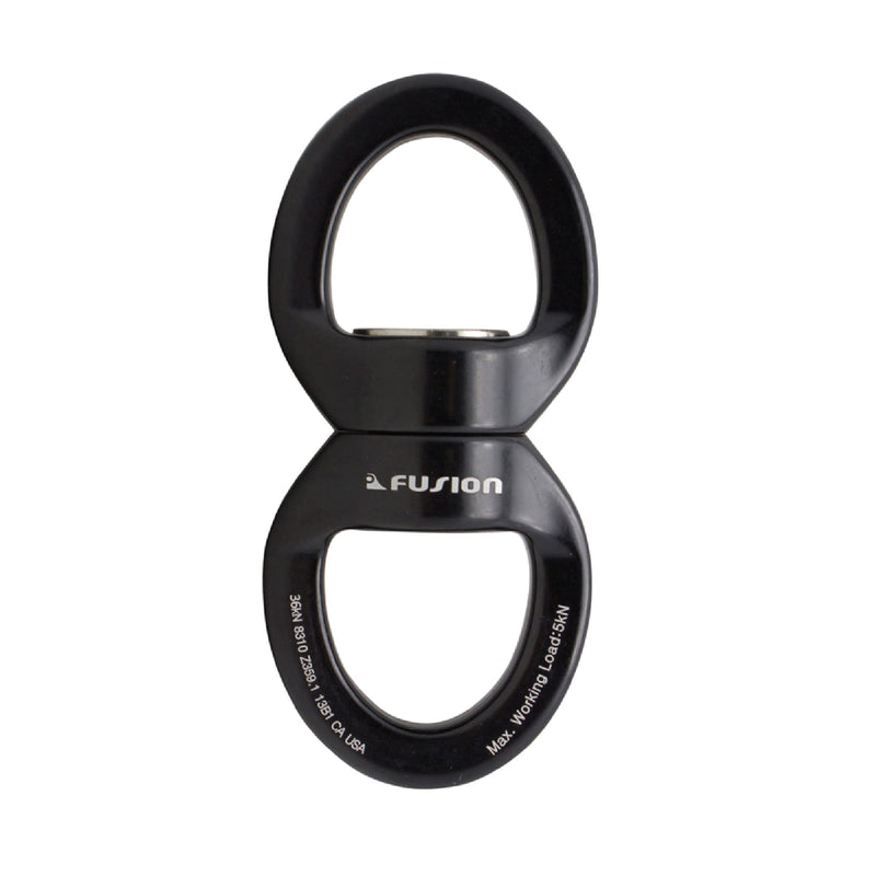 Fusion Climb Oval Swivel Aluminum Alloy Rings Black/Black, One Size (FP-8310) - BeesActive Australia