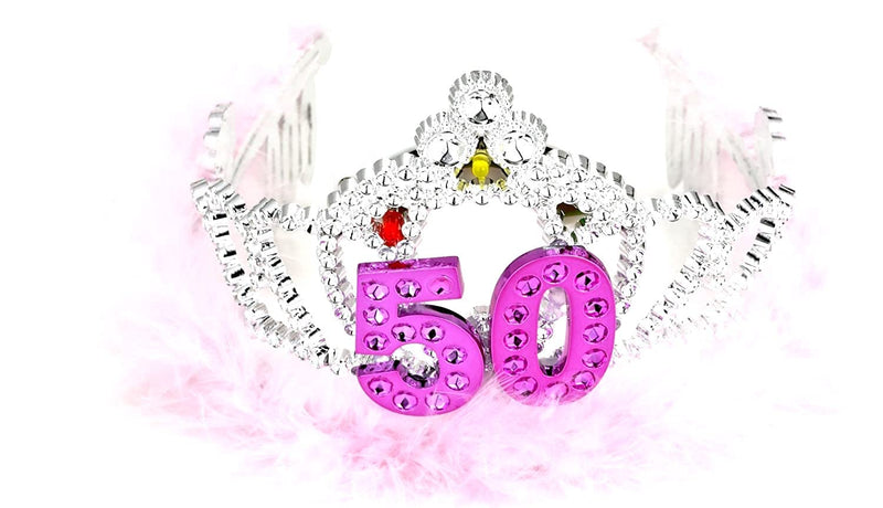 Forum Novelties Flashing Birthday Tiara #50 Novelty Item 50th Birthday (Light Up) - BeesActive Australia