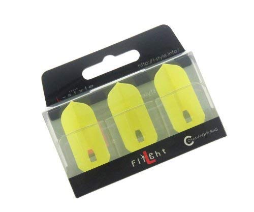 LSTYLE Dart Flights: L6 PRO Slim Shape - for Soft Tip and Steel Tip Darts Yellow - BeesActive Australia