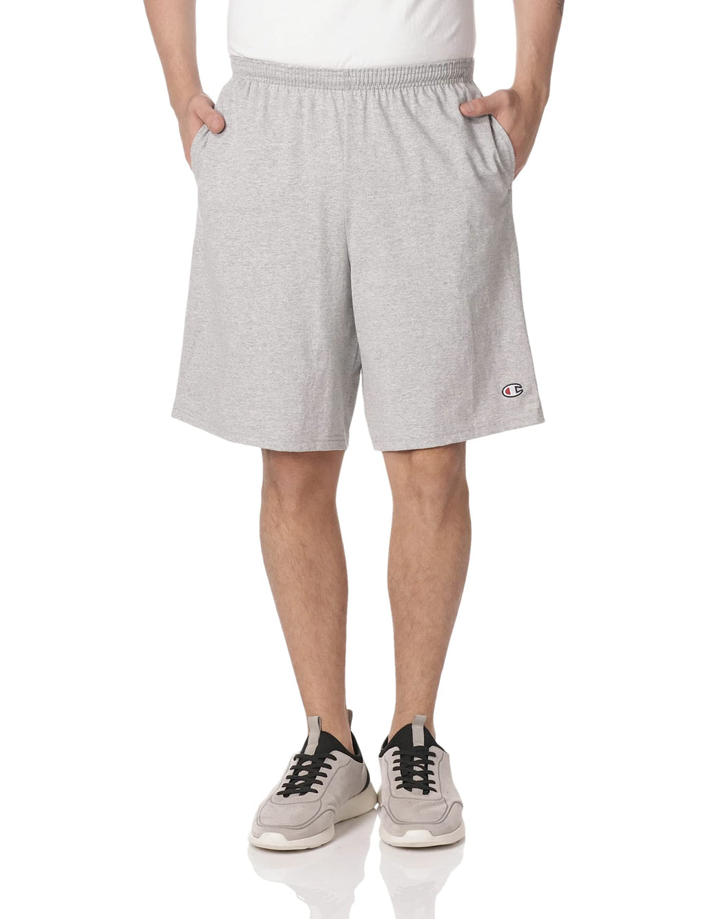 Champion Men's 9" Everyday Cotton Short with Pockets Large Oxford Gray-407q88 - BeesActive Australia