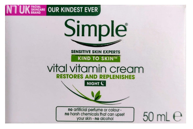 Simple Kind to Skin Vital Vitamin Night Cream (50ml) - BeesActive Australia