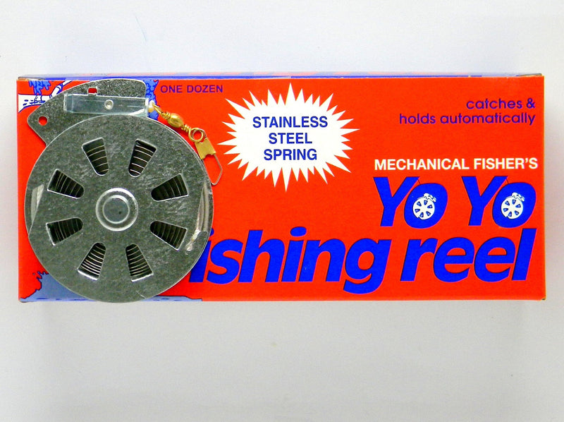 [AUSTRALIA] - 12 Mechanical Fisher's Yo Yo Fishing Reels (Flat Trigger Model) Gray 