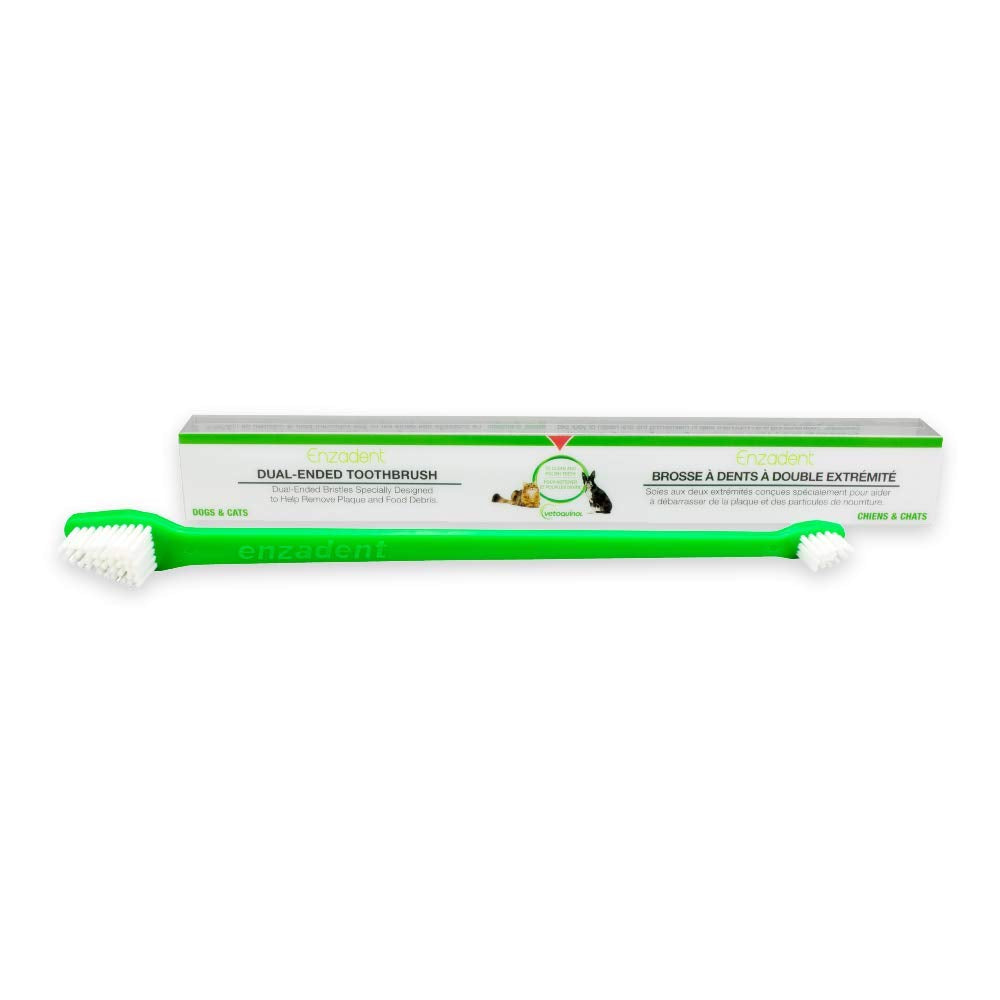 Vetoquinol Enzadent Dual-Ended Toothbrush for Dogs & Cats - BeesActive Australia