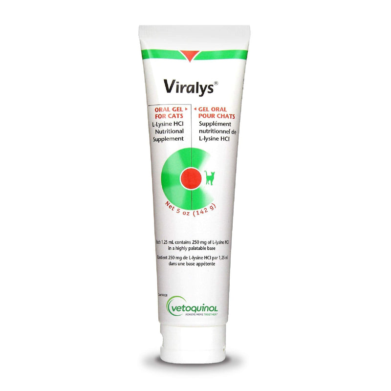 Vetoquinol Viralys Gel L-Lysine Supplement for Cats, 5oz - Cats & Kittens of All Ages - Immune Health - Sneezing, Runny Nose, Squinting, Watery Eyes - Palatable Maple Flavor Lysine Gel 5 oz - BeesActive Australia