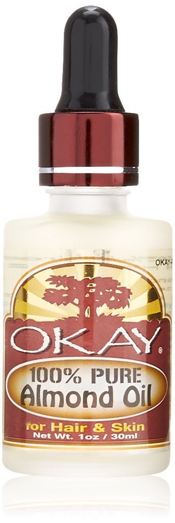 OKAY | 100% Pure Almond Oil | For Hair and Skin | Repair Damaged Hair | Replenish Skin | Free of Silicone & Paraben | 1 oz - BeesActive Australia