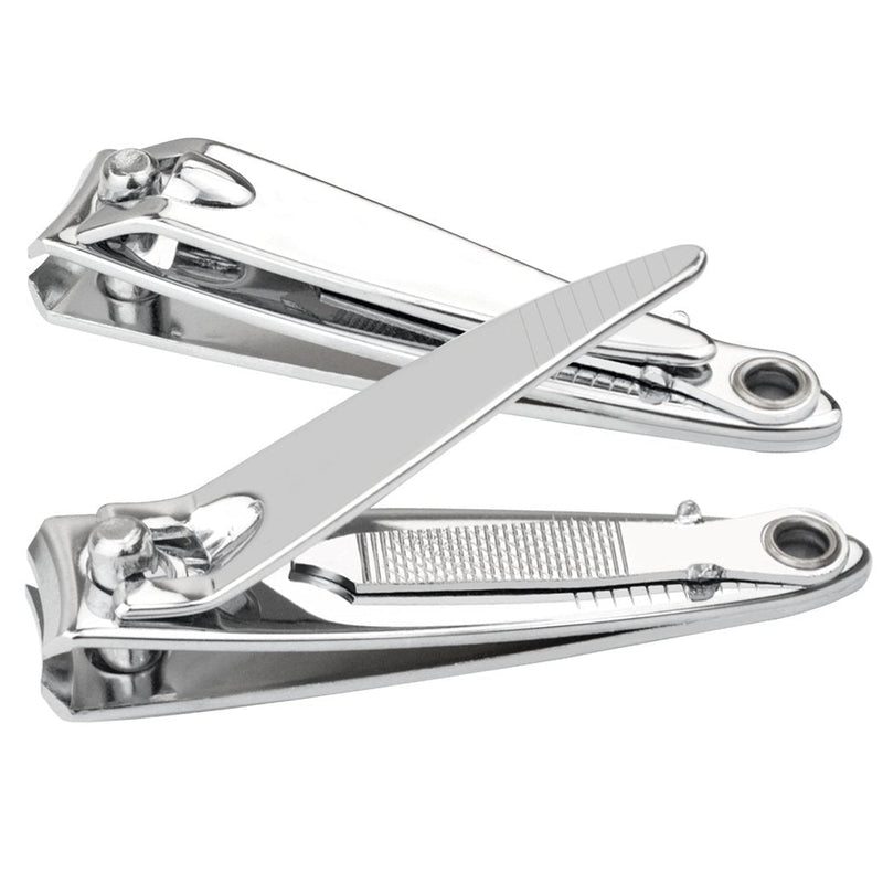 Miayon 2 Pcs Sharp Metal Fingernail Nail Clippers Cutters Silver Tone,Nail Clippers - BeesActive Australia