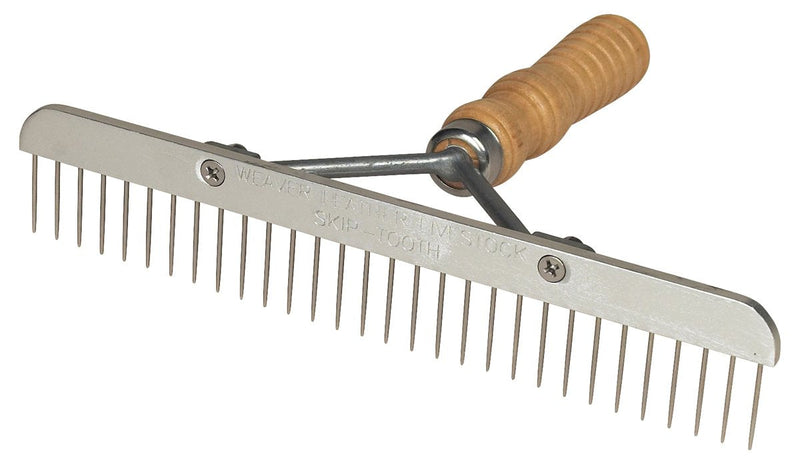 Weaver Leather Skip Tooth Comb w/Wood Handle & Stainless Steel Replaceable Blade - BeesActive Australia